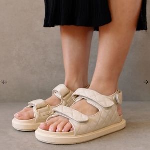 Kurt Geiger London Orson Espadrille Quilted Leather Eagle Head Detail Sandal …